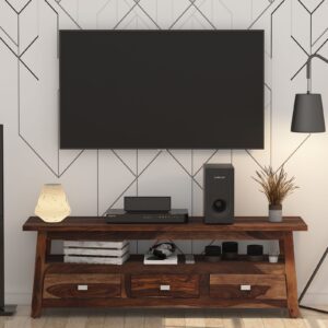 Solid Wood Storage Bench with Drawers