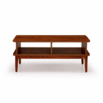 sheesham wood console table handcrafted jodhpur two open shelves rustic woods