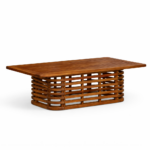 solid wood coffee table slatted drum base specifications rustic woods