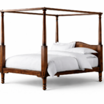 solid sheesham wood canopy bed lifestyle bedroom jodhpur rustic woods