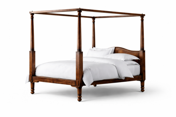 solid sheesham wood canopy bed lifestyle bedroom jodhpur rustic woods