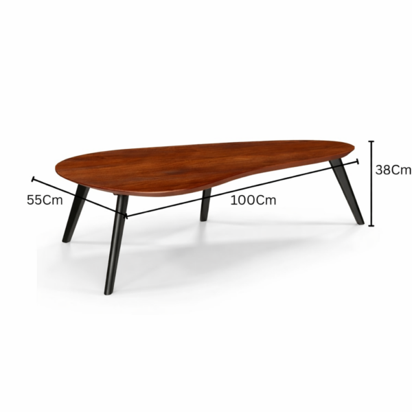 solid sheesham wood coffee table organic shape living room rustic woods jodhpur