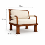 Solid Wood Lounge Chair