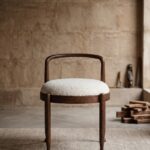 sheesham wood stool upholstered seat dimensions rustic woods jodhpur