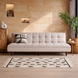 Solid wood sofa cum bed