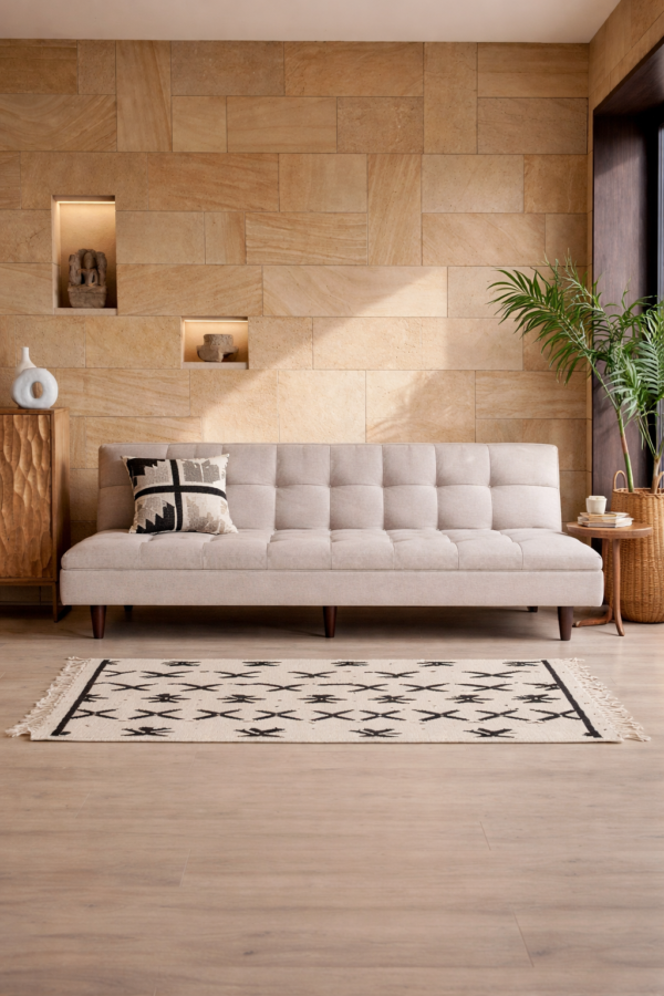 Solid wood sofa cum bed