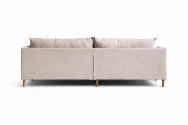 sheesham wood 3 seater sofa back cushions linen fabric handcrafted rustic woods