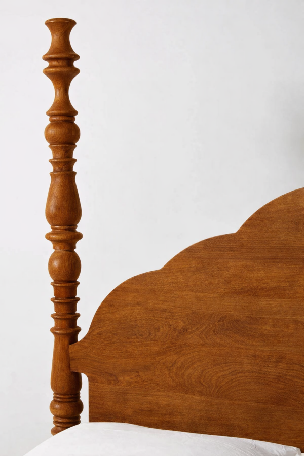 sheesham wood poster bed natural grain handcrafted jodhpur rustic woods