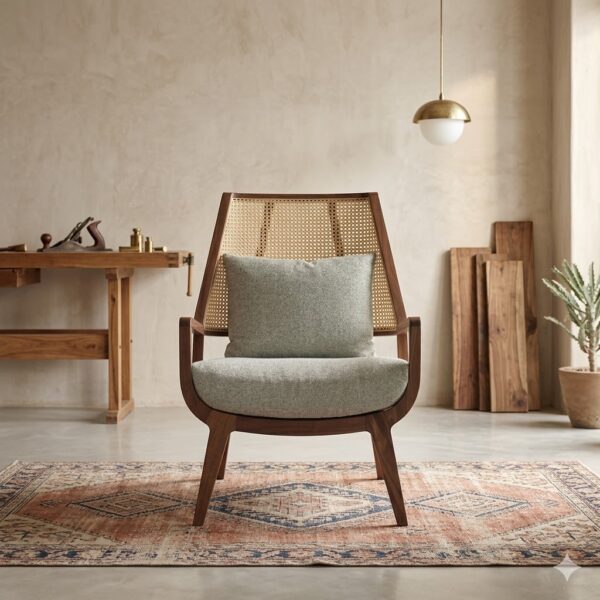 sheesham wood lounge chair