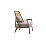 sheesham wood lounge chair side view splayed legs mid century rustic woods