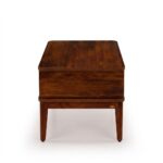 solid sheesham wood console table tapered legs open storage rustic woods jodhpur