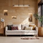sheesham wood 3 seater sofa