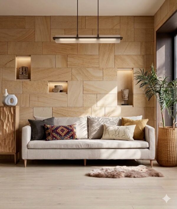 sheesham wood 3 seater sofa