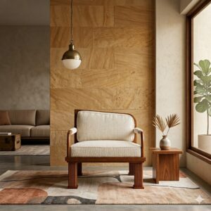 Solid Wood Lounge Chair