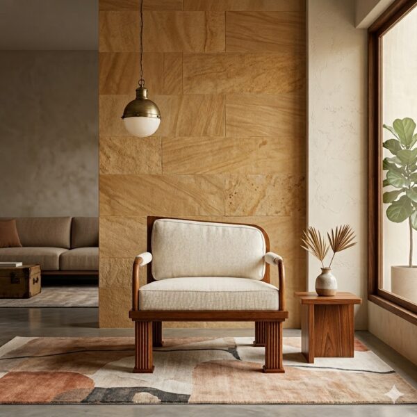 Solid Wood Lounge Chair