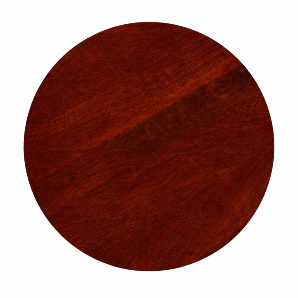 solid wood round side table arched leg joinery detail rustic woods jodhpur