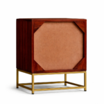 sheesham wood bedside table dimensions 45x35x56cm two drawers rustic woods